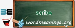 WordMeaning blackboard for scribe